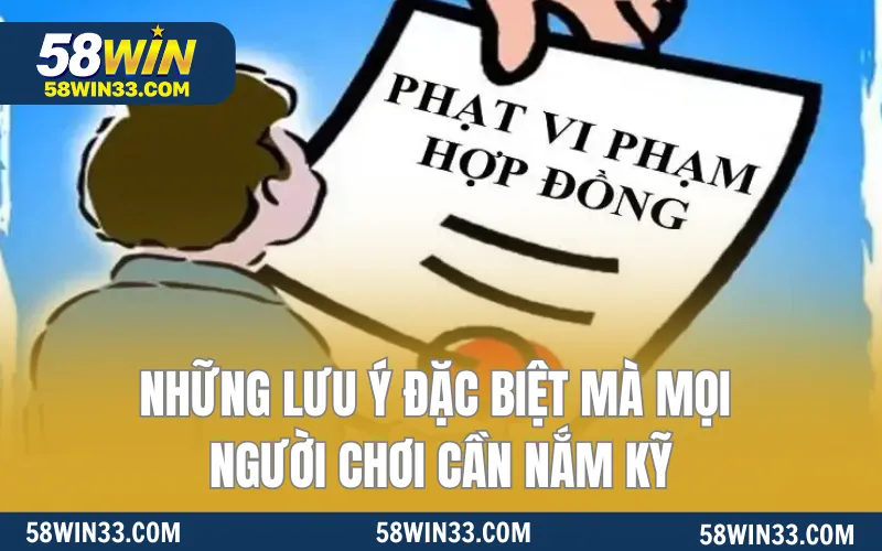 Những lưu ý đặc biệt mà mọi người chơi cần nắm kỹ